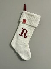 Target Wondershop Letter R Christmas Stocking Knit Monogram 18  Winter White