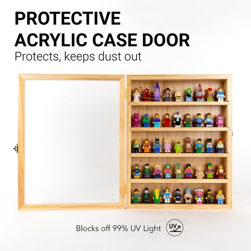Minifigure Display Case, Lego Building Block Toy Miniature Action Figure Disp... - Picture 4 of 6