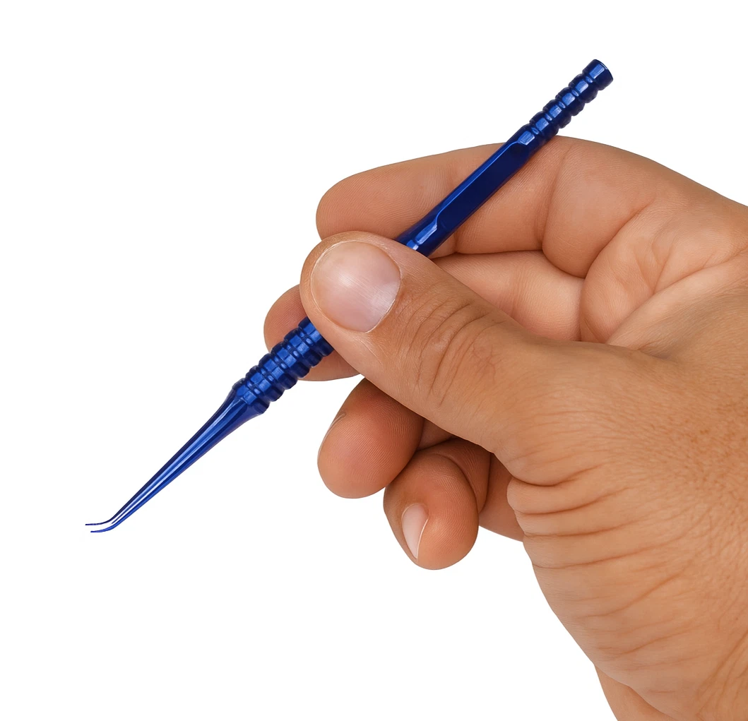 C101 Bent Titanium Precision Tweezers