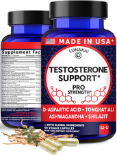 Lunakai USA Made Natural Testosterone Booster for Men - 60Ct