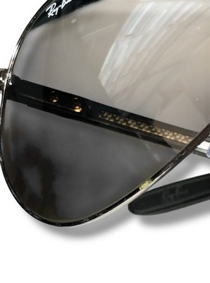 Ray Ban RB8307 Aviator Tech Carbon Fibre Silver Gray Polarized 58