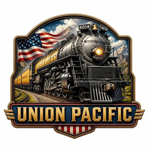 Union Pacific Train Self Adhesive Vinyl Waterproof Sticker