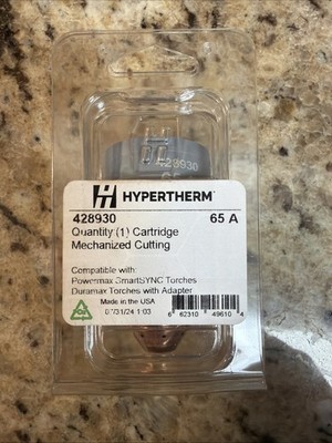 Hypertherm 428930 SmartSYNC 65A Mechanized Cutting Cartridge   NEW   USA Made