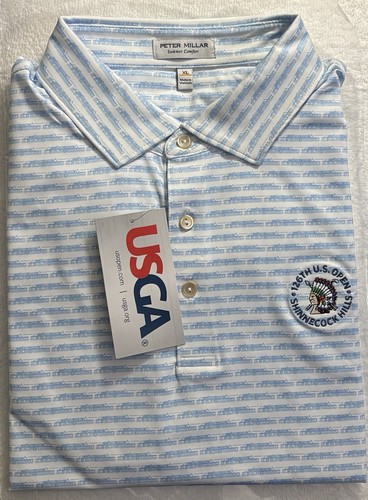 NEW Peter Millar 2026 US Open Shinnecock Hills Exclusive Clubhouse Print Polo XL