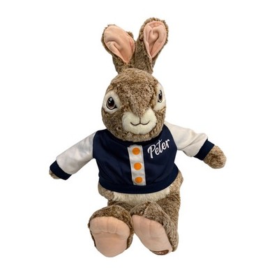 Dan Dee Peter Rabbit 2 Movie Plush Bunny Varsity Letterman Jacket Brown 20 inch