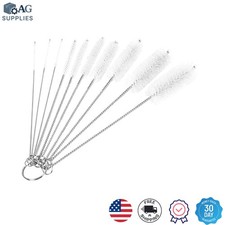 10pcs Cleaning Brushes - 8 Inch Nylon Tube Set for Narrow Bottles
