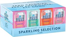 Aqua Libra Sparkling Water Variety Pack 12×330ml | Sugar Free Vegan Zero Calorie