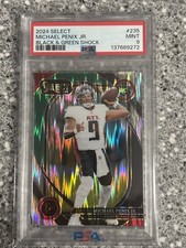 2024 SELECT BLACK & GREEN SHOCK #235 MICHAEL PENIX JR. PSA 9 🔥FAST SECURED SHIP