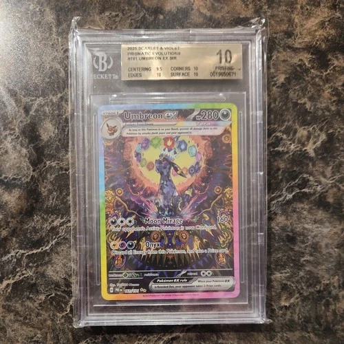 🏆Prismatic Evolutions Umbreon SIR 161/131 BGS 10 Gold Label Pokémon GRAIL 🏆