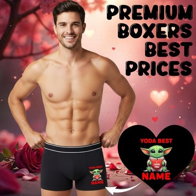 Personalisierte Boxershorts Yoda Best (Name) Valentinstag Geschenkidee für Ehemann