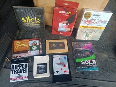 SMALL BOX W/ MAGIC TRICKS,LOT  #3 /NEW & USED, See Pictures FOR ALL