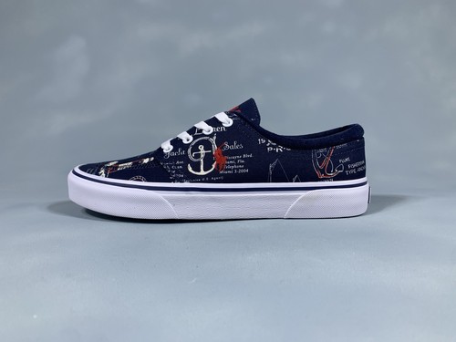 Polo Ralph Lauren Faxon X Printed Nautical Theme Casual Sneakers 1087 Men's 8 - 第 1/9 張圖片