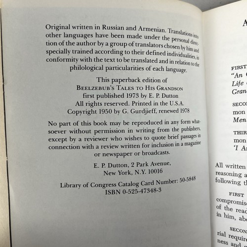 Gurdjieff Beelzebub's Tales to Enkel Dutton Box Set 1973 Three Vol. Okkult - Bild 14 von 14