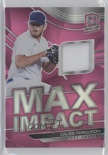 2021 Spectra Max Impact Materials Neon Pink Prizm 18/20 Caleb Ferguson 04tw