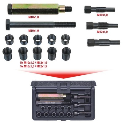 KS TOOLS 150.5040 THREADfix Reparatur-Satz M10x1 Glühkerzen,15-tlg