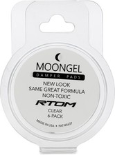 RTOM Moongel Drum Damper Pads - Clear 6-pack  10-pack Bundle