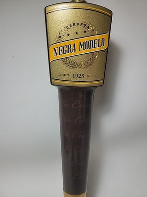 Negra Modelo 1925 La Crema De La Cerveza  3 Sided Beer Tap Handle Ceramic 11.5'' 