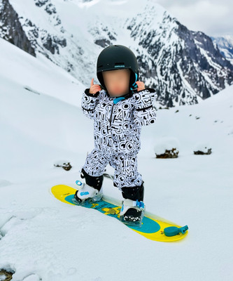 Columbia Puffer Hooded Down Snowsuit Fleece Lined Spell Out Boy Girl 18-24 Month