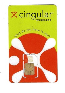 Vintage Cingular Wireless Unused SIM Card Featuring "Jack" Logo