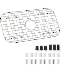 Sink Protector Grid 26-1/16" x 14-1/16", Centered Drain with Corner Radius 3-...