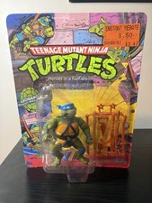 1988 Vintage TMNT MOC Leonardo 10-back Card Playmates Sealed New