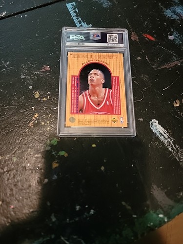 1996 Upper Deck UD3 #14 REFRACTOR / Allen Iverson ROOKIE / PSA 8 NM-MINT - Picture 2 of 2