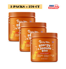 3 Packs, Zesty Paws Dog Allergy Immune Bites, Probiotics for Itchy Skin 90 CT