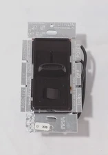 Lutron S-600P-BR Skylark 600W Single Pole Preset Dimmer w/Rocker Switch Brown