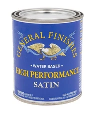 General Finishes High Performance Water-Based Topcoat, 1 Pint, Satin Finish