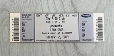 🔥 LADY GAGA APRIL 2 2009 CONCERT TICKET 9:30 CLUB WASHINGTON DC UNUSED 930 STUB