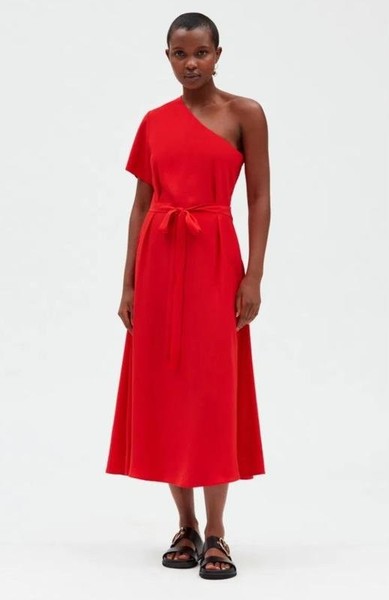 Women Claudie Pierlot Dress Red Viscose S