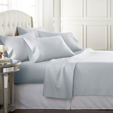 Bed Sheet Set Queen Size for Hot Sleepers, Hotel Premium Sheets with 4 Pillowcas