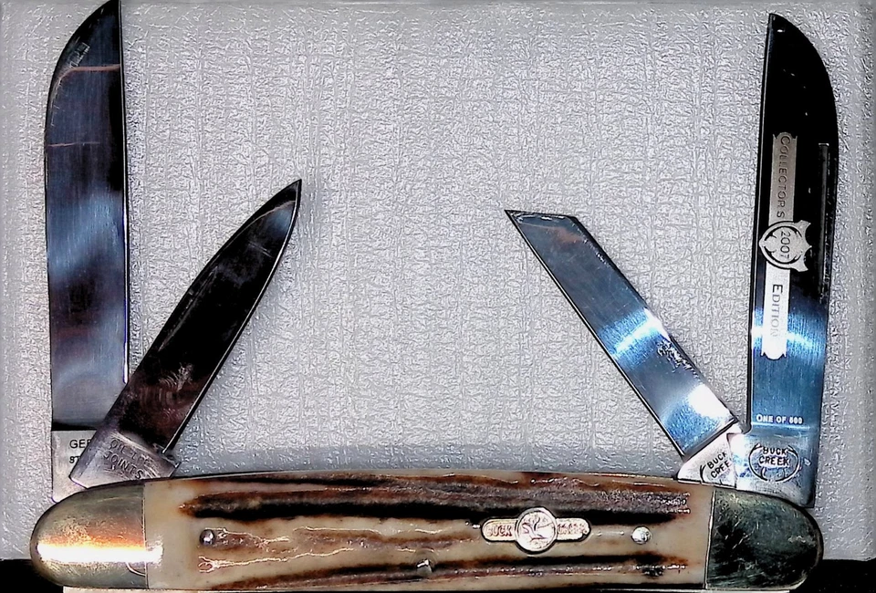 Buck Creek ENORME 4 hojas mango de ciervo 2007 edición coleccionista 1/500 hecho en Alemania Foto 2 de 4