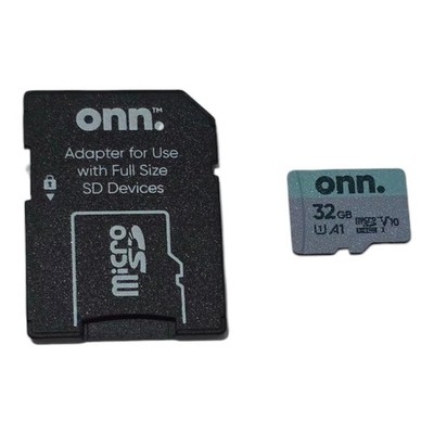 Genuine OEM ONN 32GB MicroSDHC I 1 Memory Card + SD Adapter