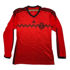 2014 Adidas Mexico Mens Large World Cup Away Long Sleeve Jersey