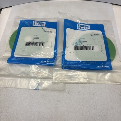 Lot Of 2 Emerson System Plast 12894 Green Flanges