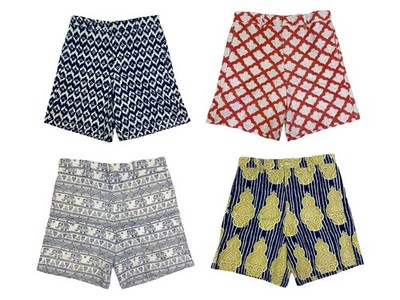 Roberta Roller Rabbit Eric Shorts Herren 100% Baumwolle Rot Jemina Navy 75$ Neu