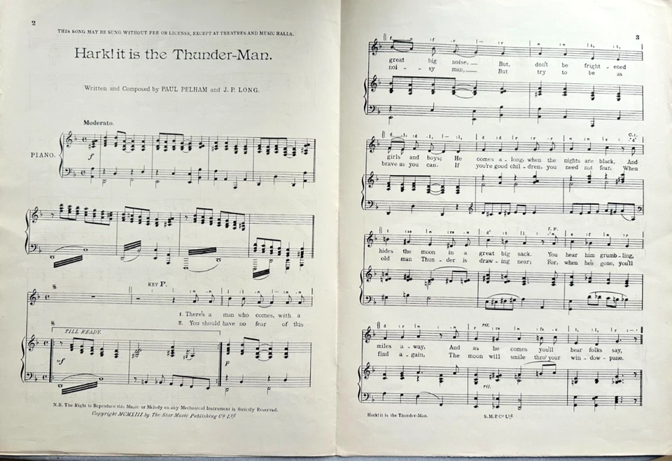 Vintage Theatre Music Sheet - The Palladium Minstrels 1913 - Image 2 of 4