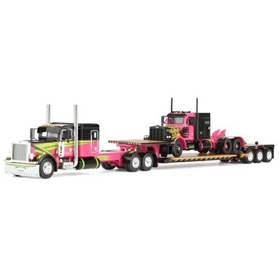 First Gear DCP 1/64 Peterbilt 389 &359 Semi Fontaine Lowboy Loewen Farms 60-2139