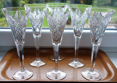 Waterford Happiness Millennium 6 edle Sektgläser Champagnergläser Kristall