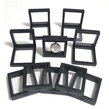 Black Transparent 3D Floating Frame Display Holder/Box/Frames Set of 10 Pcs