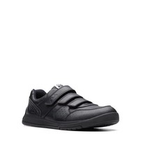 Image of Clarks Youth boys CICA Youth Black leather Riptape,School Shoes UK 6 G EU39.5