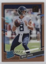 2023 Panini Clearly Donruss Rated Rookie Orange 34/75 Will Levis #94 15uv