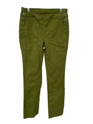 DG2 by Diane Gilman Jean Size 2 Virtual Stretch Denim Straight Leg Pull On Pesto