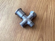 Tee Valve 3 way 7/8  x 1/2  x 1/2  TConnector Shower Shut Off for Handheld Bidet