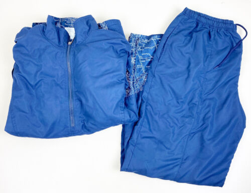 Sergio Tacchini Sz 10 ? Blue Windsuit (Pullover Top & Pants) Lined Polyester GUC - Picture 1 of 12