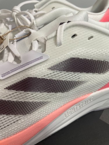 Adidas Duramo Speed M Mens Running Shoes 11.5 White&Pink Lightweight Mesh Upper - Picture 4 of 11