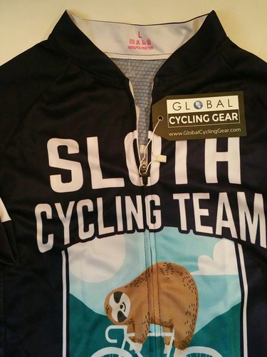 Sloth Cycling Team Novelty Cycling Jersey Large Purple NEW Tags Bike short tour - Picture 5 of 12
