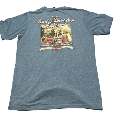 Harley-Davidson Tシャツ 2XL モータウンデザイン Vintage Harley-Davidson Detroit Motown Biker T Shirt Mens XL