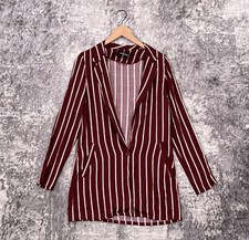 Reformation Dress 2 Womens Red Striped Blazer Mini